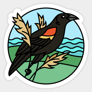 Red-Winged Blackbird Sticker